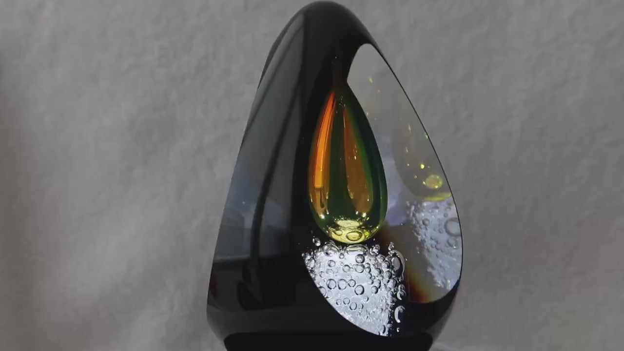 Handmade Blown Art Glass Shaped Sculpture