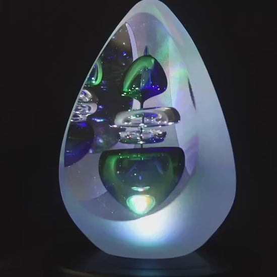 Handmade Blown Art Glass Shaped Sculpture
