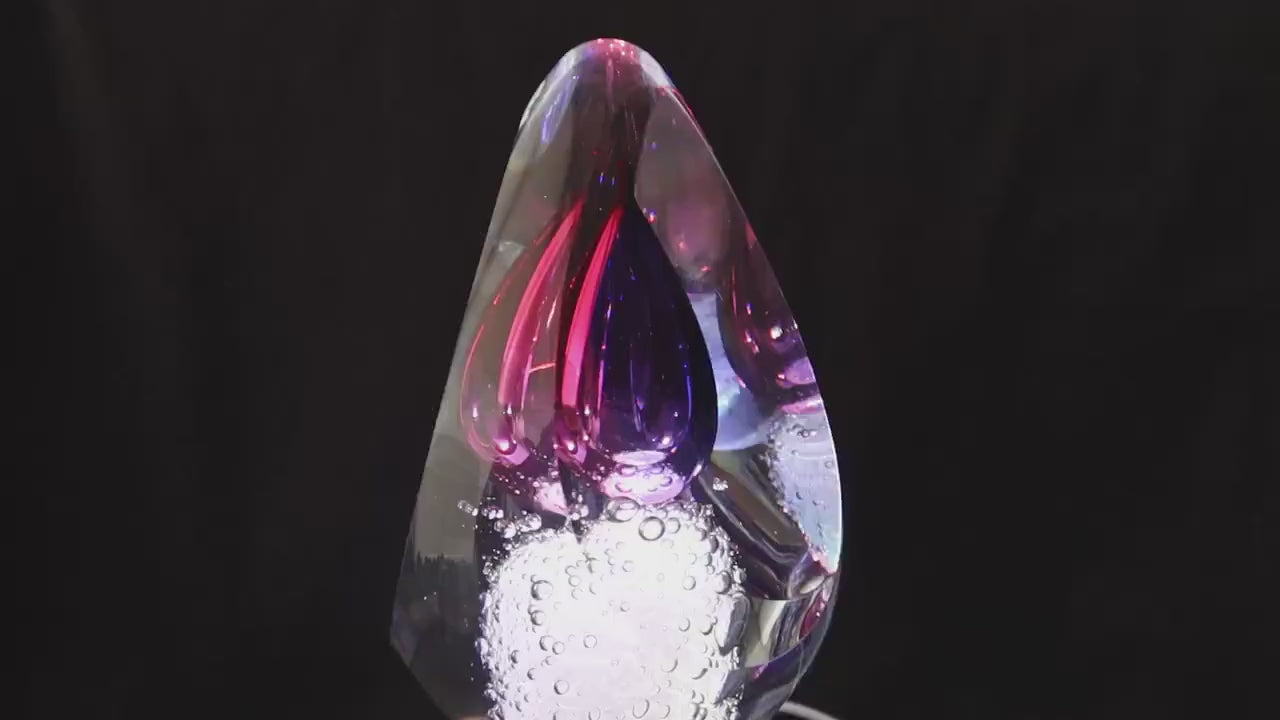 Handmade Blown Art Glass Shaped Sculpture